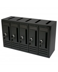 900.05 - CASSETTA CONDOMINIALE 5 POSTI da INTERNI PER POSTA ANTRACITE DUMAS 52 X 18 X H30 CM 