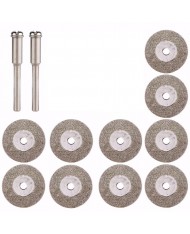 SET DISCHI DIAMANTATI PER DREMEL 8PZ + 2 GAMBI  DIAMETRO 50MM