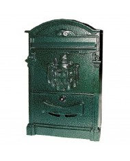 CASSETTA POSTA in ALLUMINIO Verde Martellato PER ESTERNI mod.GLORIA - POSTALE LETTERE