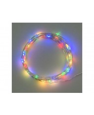 30 led SU FILO IN RAME MODELLABILE a batteria 3 M+50 cm CAVO- albero di natale natalizie