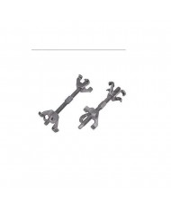 CHIAVE ATTREZZO SMONTA MOLLE AMMORTIZZATORI  doppio 4 bracci- 36CM -COMPRESSORI 