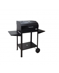 Barbecue a carbone in ferro Ercole 60x40x102h con piani di appoggio laterali - BBQ ARTIGIANALE