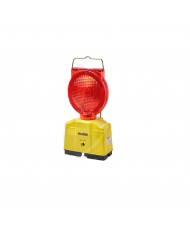 LAMPADA DA CANTIERE CON PANNELLO SOLARE CON BATTERIA RICARICABILE - ROSSA