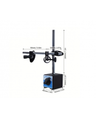 SUPPORTO BASE MAGNETICA PER COMPARATORE  - CON VITE DI INCLINAZIONE ANGOLO
