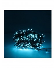 Catena luminosa 500 led BLU GHIACCIO Interno/Esterno 27,5mt LUCI ALBERO NATALE