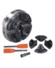 Mandrino autocentrante 4 griffe reversibili tornio legno diametro 100 mm M33x3,5