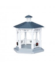 Gazebo bianco VILLAGGIO DI NATALE LEMAX 04160 - Plastic Gazebo With Decorations
