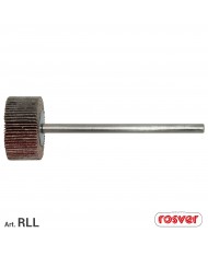 RUOTA LAMELLARE CON GAMBO LUNGO 20x15x6x100mm -  GRANA 80 - ROSVER
