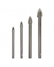 VALEX 4PZ PUNTE TRAPANO FORATURA CERAMICA VETRO 56-90MM DIAMETRO 5-6-8-10MM