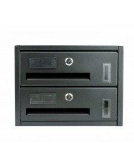 783.B - CASSETTA PER POSTA CONDOMINIALE 2 POSTI ANTRACITE 23 x 18 x 30 cm