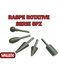 SET RASPA RASPE ROTATIVE 5 PEZZI -.GAMBO 6 MM- VALEX