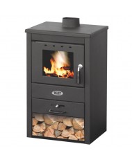 STUFA A LEGNA MOD. BLIST B1 IN ACCIAIO VERNICIATO 9KW 100mc