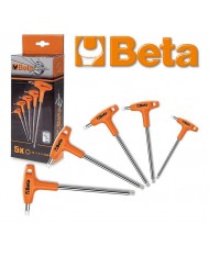 Serie chiavi esagonali maschio Beta Tools 96T/S5P piegate impugnatura brunite