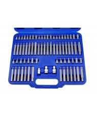 KIT INSERTI 74PZ - TORX RIBE ESAGONALI XZN - ACCIAIO CRV