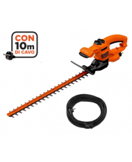 BLACK&DECKER BEHT251C10 TAGLIASIEPI + CAVO 10MT  ELETTRICO 450W LAMA 50CM