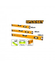 SET 3 LIVELLE IN ALLUMINIO 40-60-100cm INGCO HSL10403