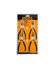 SET 4 PINZE FERMI ANELLI - 175mm - SEEGER  INTERNI/ESTERNI - HCCPS01180 INGCO
