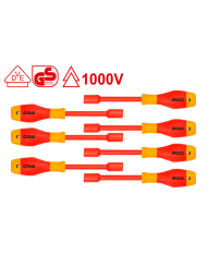 SET 7 CACCIAVITI ISOLATI A BUSSOLA 1000V - GS - DVE - INDUSTRIAL HKISD0701 - INGCO