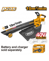 SOFFIATORE/ASPIRATORE A BATTERIA 40V NUDO - INGCO CABLI2003