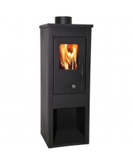 566.A- STUFA A LEGNA "ERA" IN ACCIAIO VERNICIATO 7 KW CAMINETTO H 94 CM MADE IN ITALY