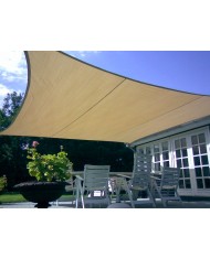 Vela OMBREGGIANTE RETTANGOLARE 3X4mt - Ecrù - giardino telo copertura tenda