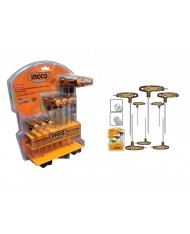 CHIAVI ESAGONALI A T - 8PZ - CON IMPUGNATURA E SUPP. IN METALLO - INGCO HHKT80828