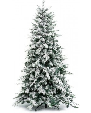 ALBERO DI NATALE 180cm INNEVATO ALASKA - reale SUPER FOLTO NATALIZIO VERDE NEVE
